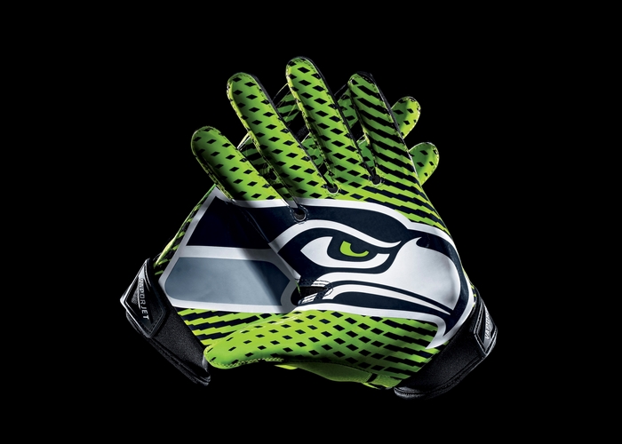 Seattle Seahawks football gloves