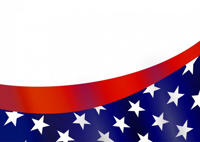American Flag with White Space
