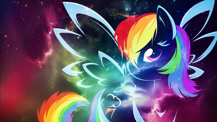 Rainbow Dash from My Little Pony in Space