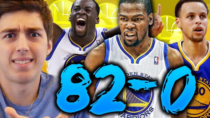 Golden State Warriors players with a content creator