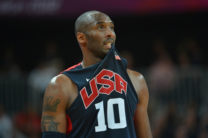 Kobe Bryant wearing USA basketball jersey