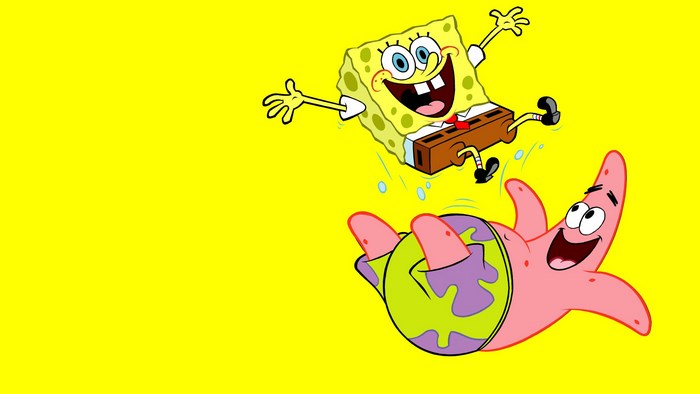 SpongeBob SquarePants and Patrick Star jumping