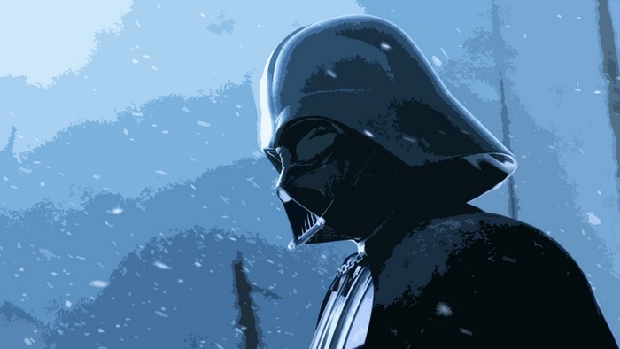 Darth Vader in a Snowstorm