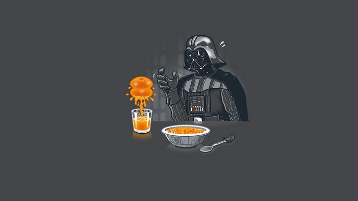 Darth Vader making breakfast