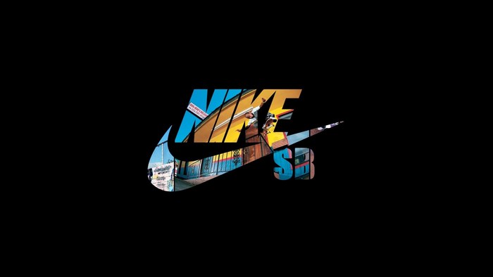 Nike SB logo with skateboarding imagery