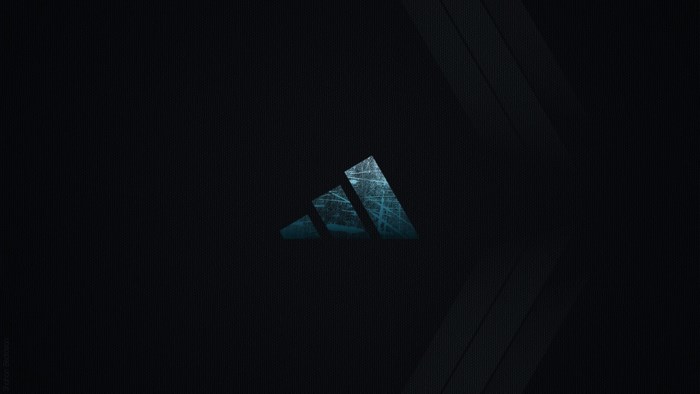 Adidas logo on black background