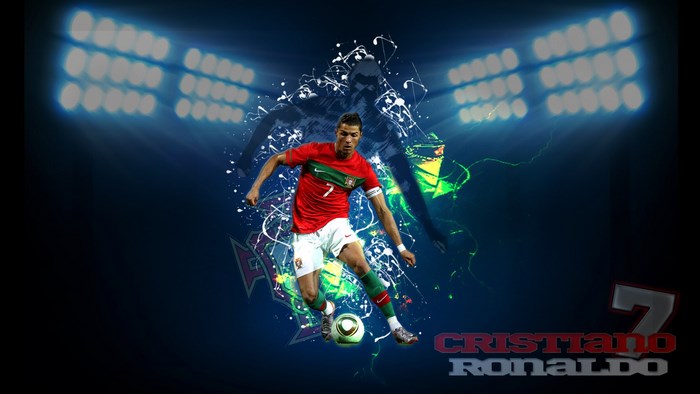 Cristiano Ronaldo playing soccer