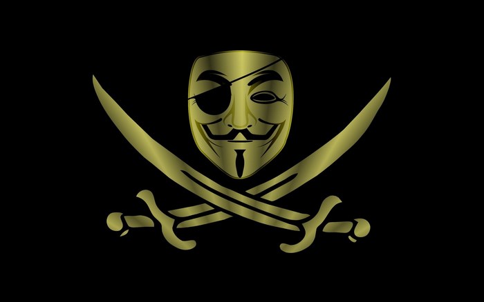 Anonymous Pirate Flag with Guy Fawkes Mask