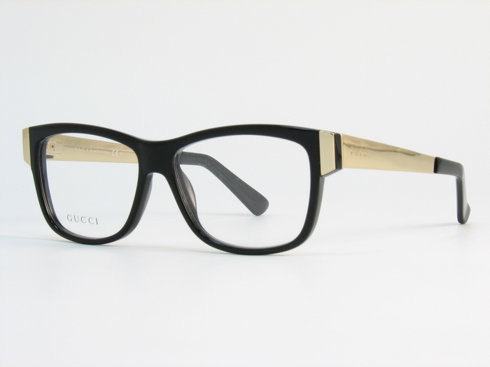Gucci black and gold eyeglasses