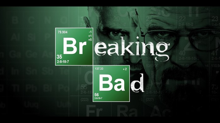 Breaking Bad title card with characters