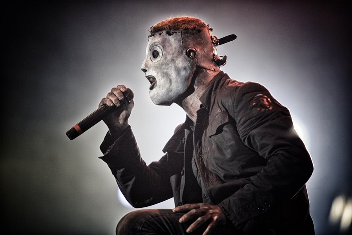 Corey Taylor of Slipknot performing live