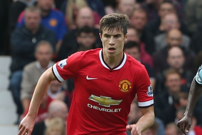 Manchester United player in red kit