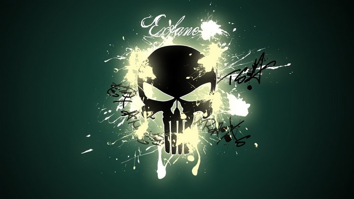 The Punisher Skull with Splatter Art
