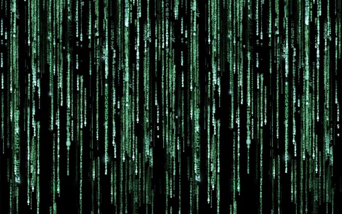 Matrix digital rain effect