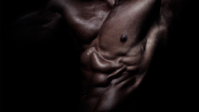 Close-up of a muscular abdomen