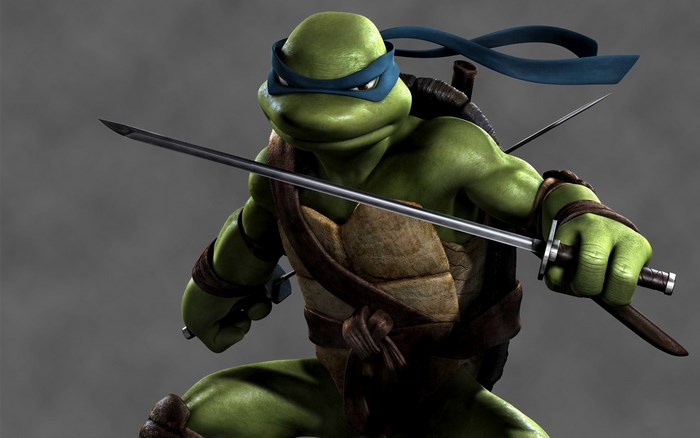 Leonardo from Teenage Mutant Ninja Turtles with katanas