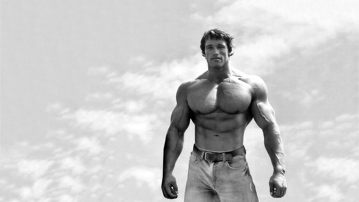 Arnold Schwarzenegger Bodybuilding Black and White