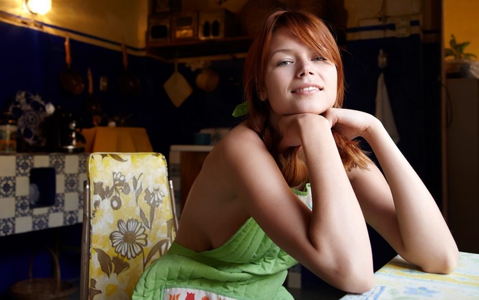 Kamila Hermanova in a kitchen