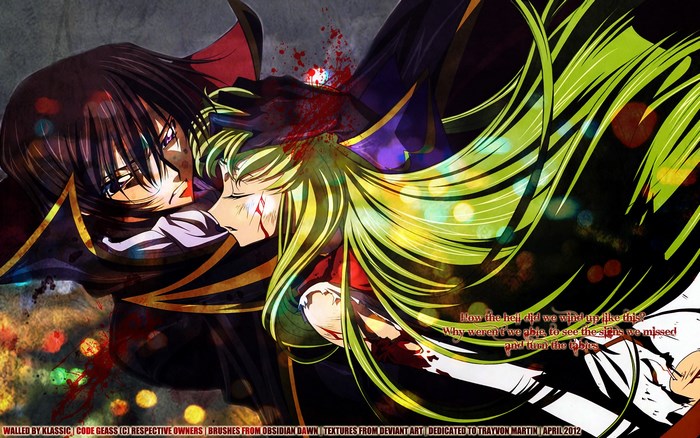 Lelouch and C.C. from Code Geass