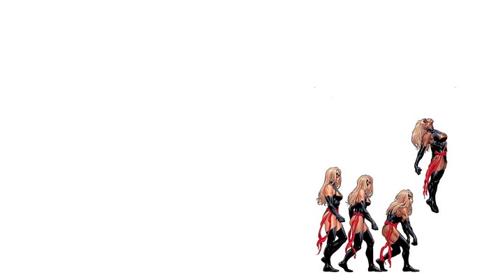 Ms. Marvel in sequence of motion