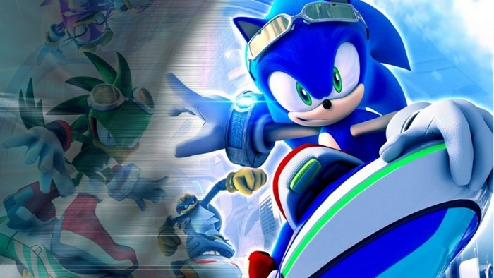 Sonic Riders: Sonic and Jet the Hawk racing