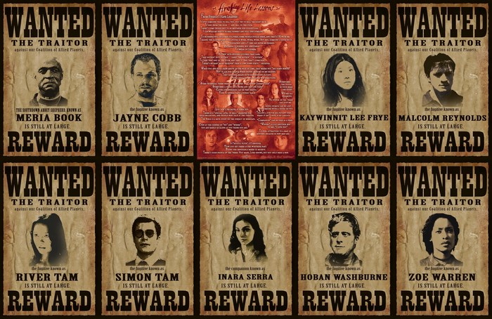 Firefly Wanted Posters