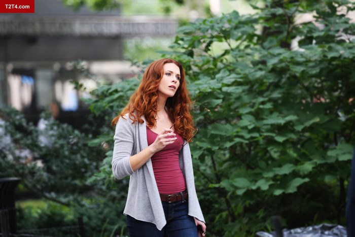 Bridget Regan in Casual Outdoor Setting