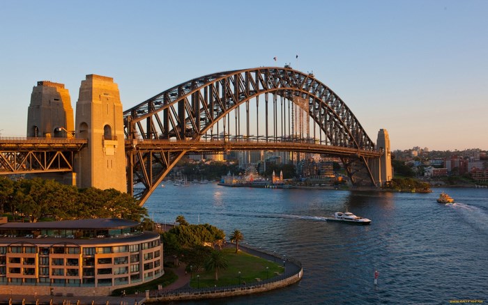 Sydney Harbour Bridge at sunset