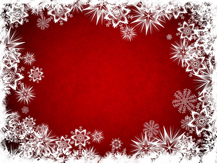 Snowflakes on a red background