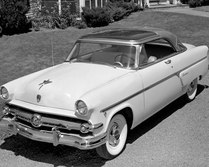 White 1954 Ford Crestline Victoria Coupe
