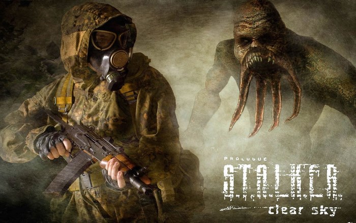 S.T.A.L.K.E.R.: Clear Sky game art with soldier and creature