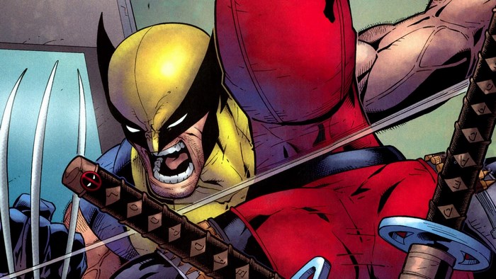 Wolverine and Deadpool in comic art