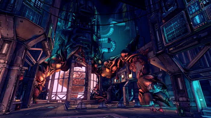 Borderlands The Pre-Sequel laboratory with alien creature
