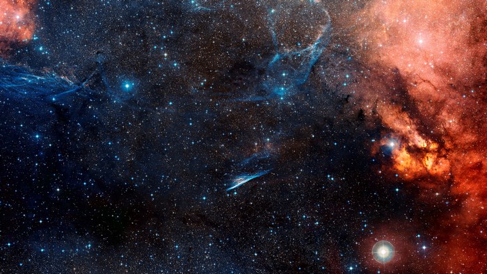 Deep space nebula with stars and cosmic dust
