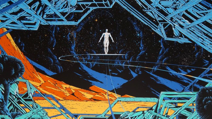 Silver Surfer in a cosmic landscape