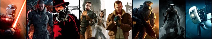 Collage of video game characters