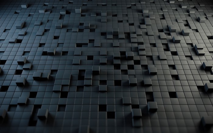 3D abstract dark cubes pattern