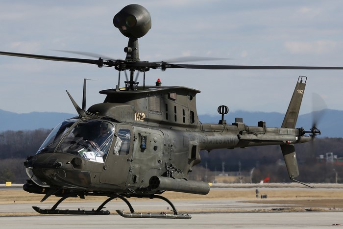 Bell OH-58 Kiowa helicopter of the United States Army