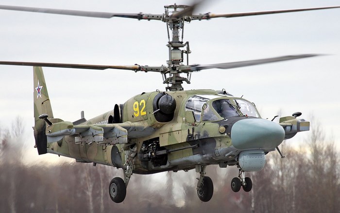 Kamov Ka-52 Alligator Military Helicopter in Flight