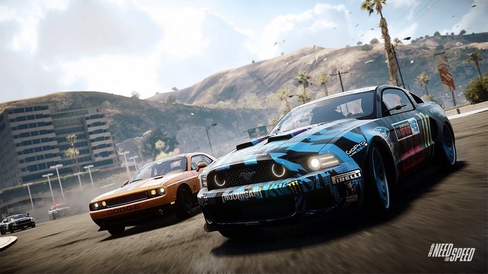 Need for Speed Rivals cars racing on a road
