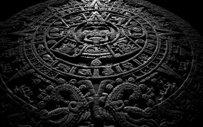 Intricate Aztec Stone Calendar Carving