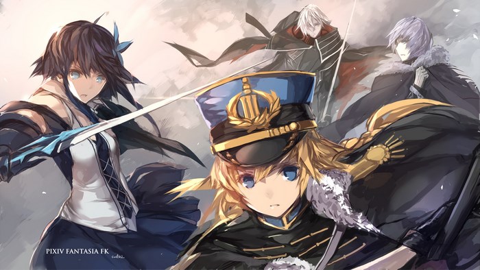 Four warriors from Pixiv Fantasia FK