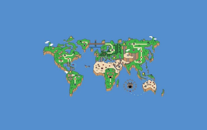 Super Mario World map of the world