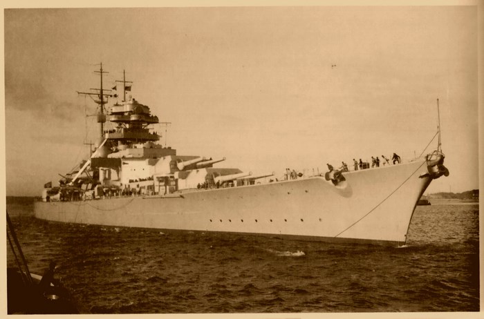 Historic German Battleship Bismarck at Sea