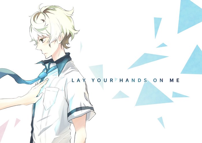 Kiznaiver anime boy with text