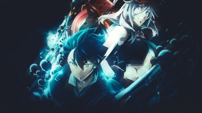 God Eater characters with blue energy effects