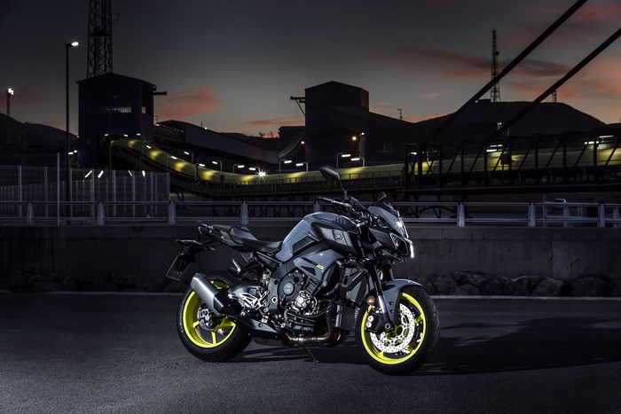 Yamaha MT-10 Motorcycle at Dusk