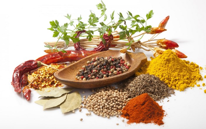 Colorful Assortment of Herbs and Spices