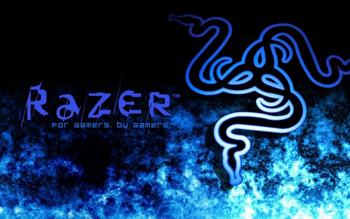 Razer logo with blue fire and text