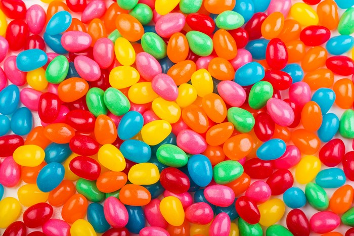 Pile of colorful jelly beans
